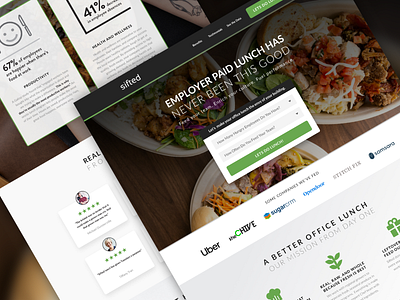 Sifted | Landing Page 🍔 ads advertisement business catering cro design klientboost landing page leadgen lunch ui