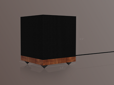 DMT Speaker 3d desk mid tone music speaker steel wood