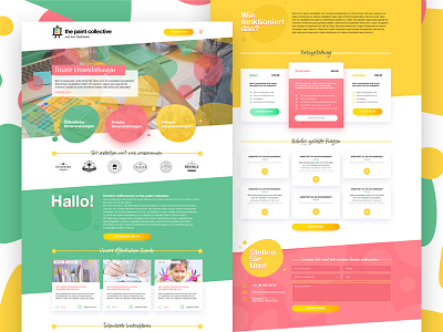 thepaintcollective mockup collective design green minimal red ui ux web webdesign website white yellow