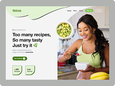 Diet recipes landing page