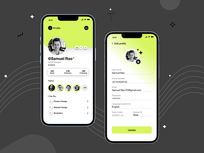 User Profile Page 3d aec animation branding color design designer graphic design hello dribbble i phone icon logo motion graphics profile typography ui unplash user ux vector