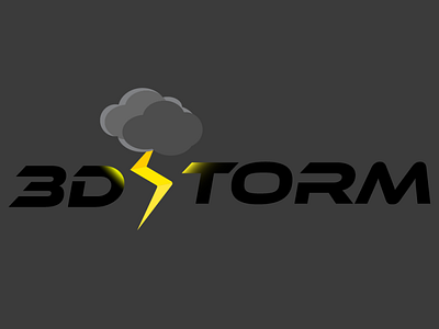 3D Storm branding design graphic design illustration logo typography