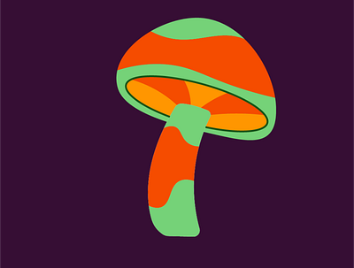 Mushroom design graphic design logo minimalistic vector