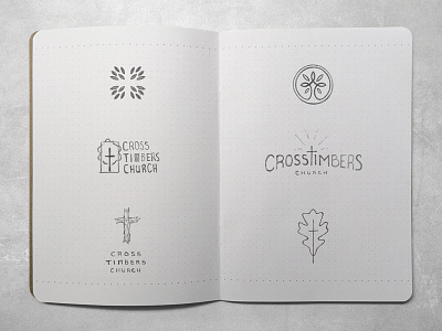 Cross Timbers Church Sketches cross freebie leaf logo sketchbook sketches tree