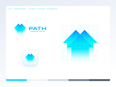 PATH Branding Concept app branding app icon blue branding education learning app learning platform logo logo concept logo construction training training center web