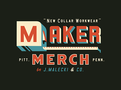 New Collar branding illustrative logo lockup maker pittsburgh
