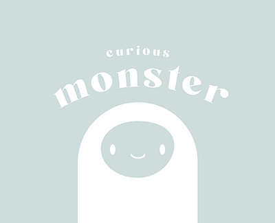 curious monster logo design art branding design graphic design illustration logo storytelling vector