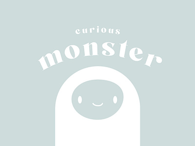 curious monster logo design