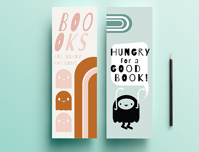 kids' bookmarks - curious monster art book branding design graphic design illustration logo storytelling vector