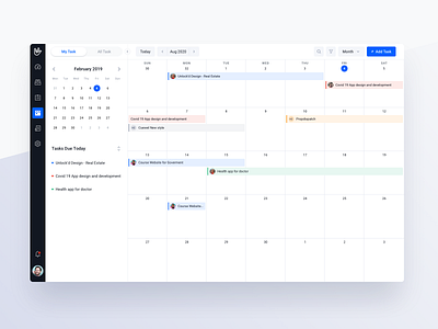 Cuewel Dashboard by Novateus - Calendar by hamam zai for Novateus on ...