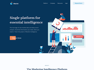 Marketing Intelligence Platform Landing Page by hamam zai for ...