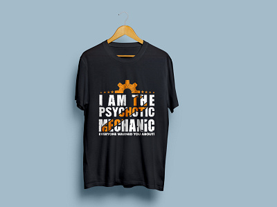 Mechanic Typography T-shirt Design
