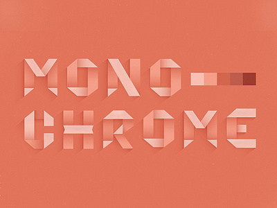 Monochrome design gradient graphic design lettering monochrome origami typography vector