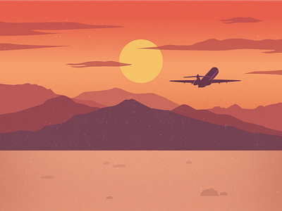 Sunset Background Illustration background banner design gradient graphic design illustration sunset vector