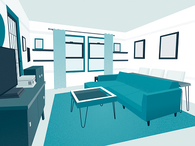 My Apartment illustration illustrator interior design perspective