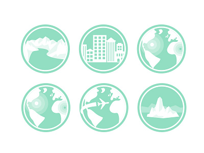 geography related icons icons vector