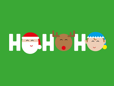 Ho Ho Ho christmas elf reindeer santa