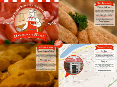 Hampsons website launch butchers graphic design web design website