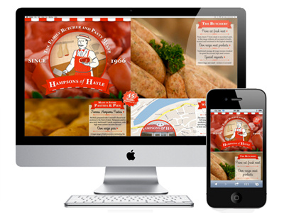 Hampsons launch - responsive design responsive web design