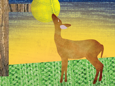 Silent detail shot deer detail illustration illustration friday texture