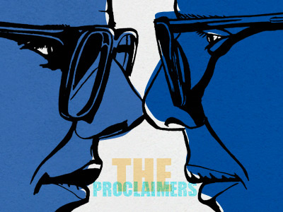 The Proclaimers blue illustration ink pen proclaimers scotland