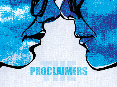 The Proclaimers blue face illustration proclaimers texture
