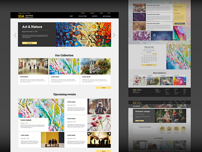 Museum webpage design graphic design ui ux web design