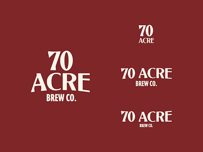 70 Acre Brew Co. Logo beer branding brew brewery design farm graphic design logo microbrewery wordmark