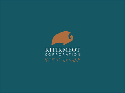 Kitikmeot Corporation Logo branding canada corporation design graphic design indigenous inuit logo logotype muskox north northern symbol wordmark
