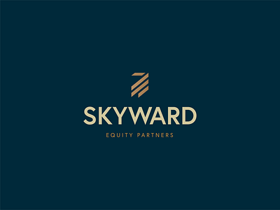 Skyward Equity Partners Logo branding canada clean design equity finance firm gold gradient logo modern navy orange professional serif symbol wordmark yellow