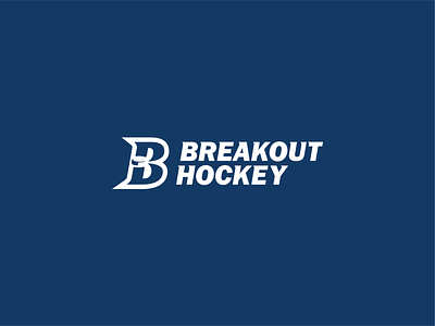 Breakout Hockey Logo alberta branding camp design development graphic design hockey logo logotype nhl wordmark youth