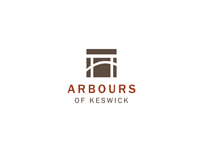 Arbours of Keswick Logo alberta arbour branding building community design graphic design home logo logotype wordmark