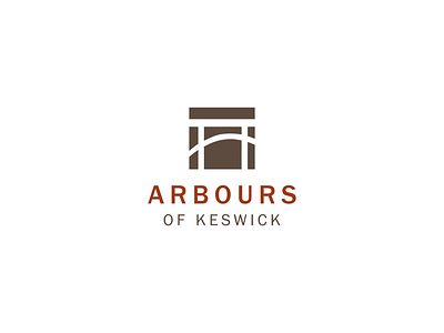Arbours of Keswick Logo alberta arbour branding building community design graphic design home logo logotype wordmark