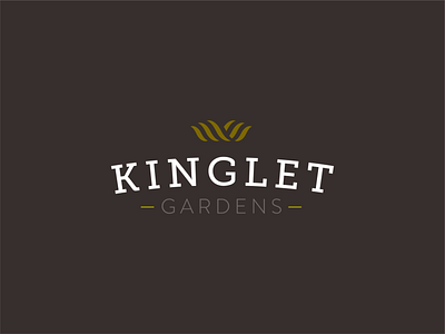 Kinglet Gardens Logo branding community design graphic design logo logotype wordmark