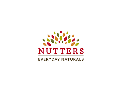 Nutters Everyday Naturals Logo branding design food graphic design grocery health logo logotype store wellness wordmark