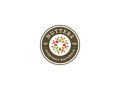Nutters Everyday Naturals Badge badge branding design food graphic design grocery health logo secondary wellness