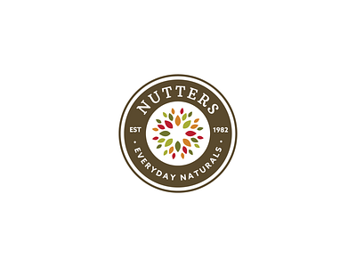 Nutters Everyday Naturals Badge badge branding design food graphic design grocery health logo secondary wellness