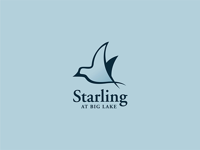 Starling at Big Lake Logo alberta branding building community design development graphic design houses logo logotype wordmark