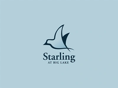 Starling at Big Lake Logo alberta branding building community design development graphic design houses logo logotype wordmark