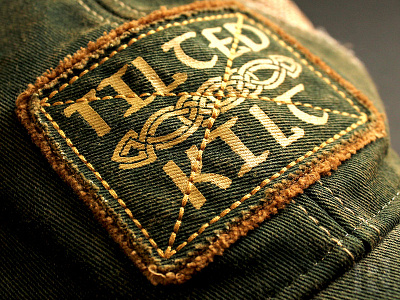 Tilted Kilt: Distress Hat cap embroidery hat patch tilted kilt