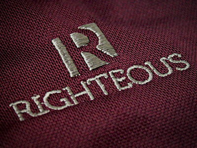 Righteous Clothing Agency Logo embroidery logo righteous clothing apparel