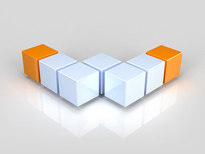 Wappalizer 3d cubes light blue logo orange wappalizer