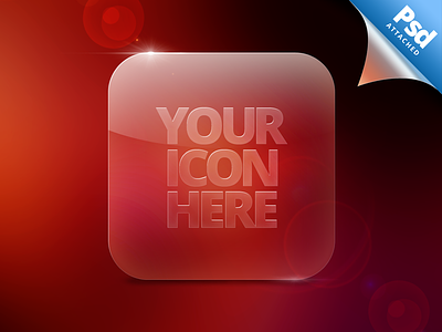 Glass Icon Template download glass icon ios psd template