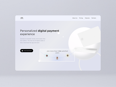 Minimalistic clean web design