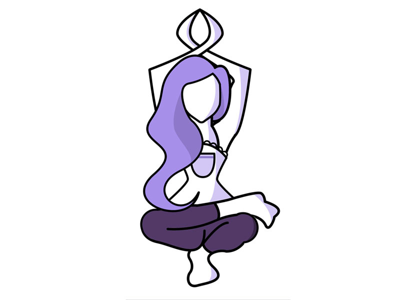 Claudia in the Kitchen apron fitness yoga nutrition avatar logo icon vector food blog cook kitchen