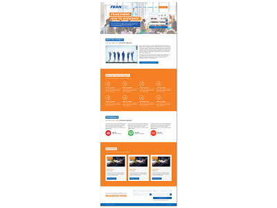 FranNet Landing Page anchor branding franchise landing one page