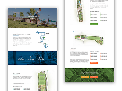 Inspirada Parks Redesign layout parks real estate redesign web design