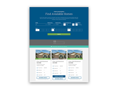 Inspirada Search Redesign homes real estate search