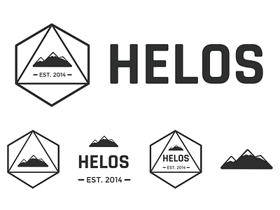 Helos branding icon logo minimal mountain snowboarding