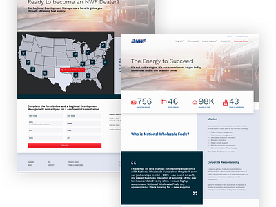 Design Mocks for Fuel Company